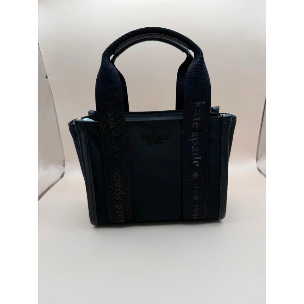 Kate Spade‎ New York Kip Mini Tote Black Nylon Crossbody Bag KL933 NWT